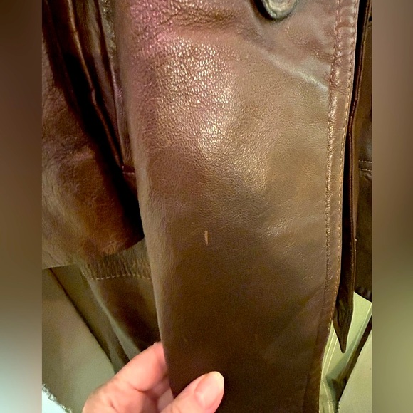 Brown men’s leather coat - genuine leather - Picture 11 of 11